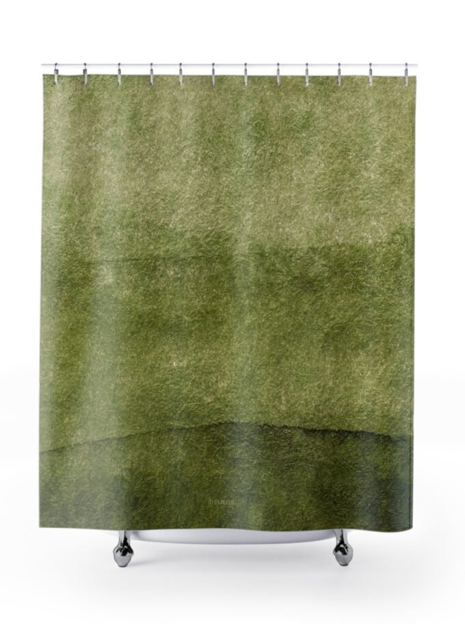 Nature-Inspired Shower Curtain, Eco-Friendly Bathroom Decor, Green Aesthetic Shower Curtain, Boho Home Addition, Gift for Nature Lovers