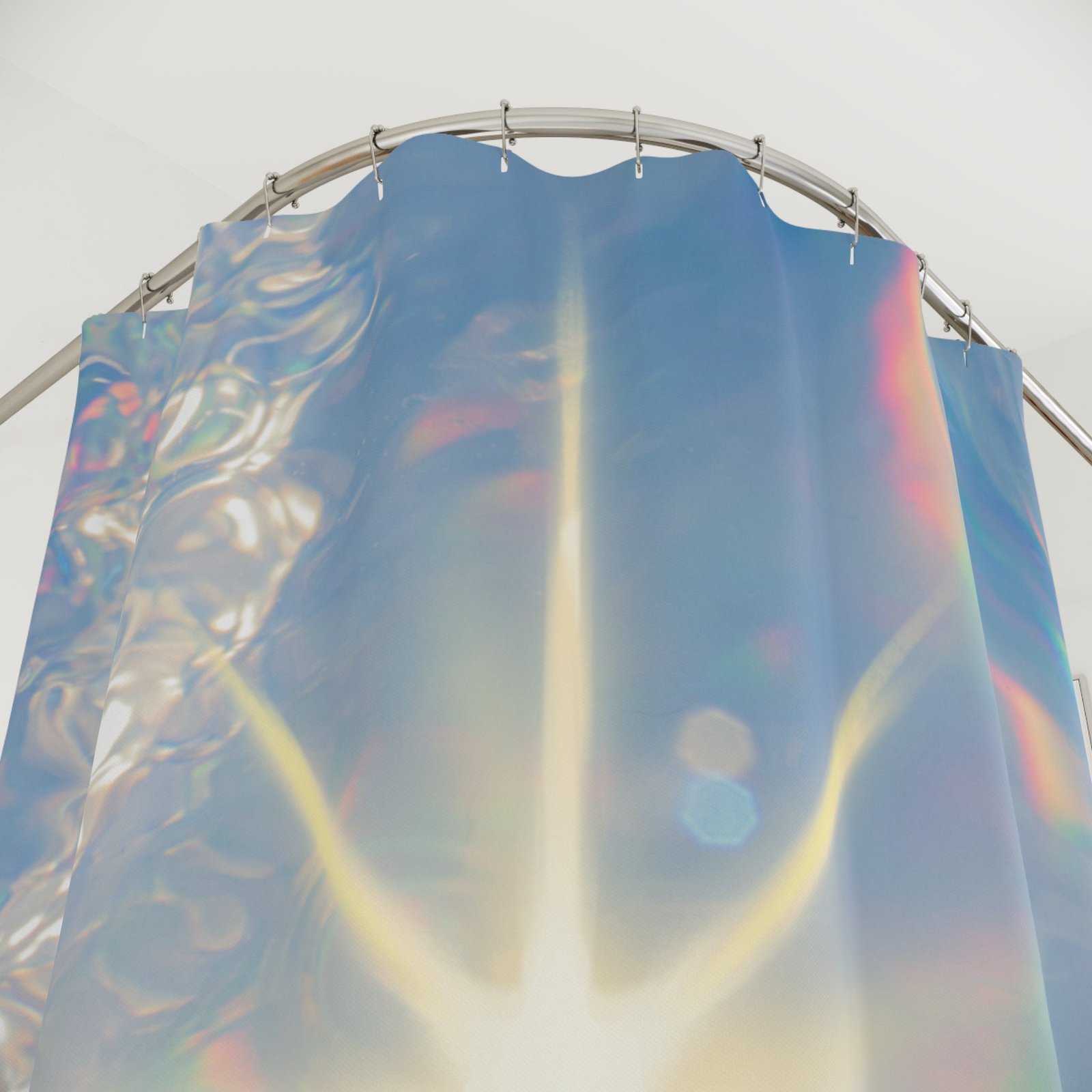 Iridescent Starburst Shower Curtain, Modern Bathroom Decor, Bright Light Vibe, Bohemian Home, Gift for New Homeowners - Image 2