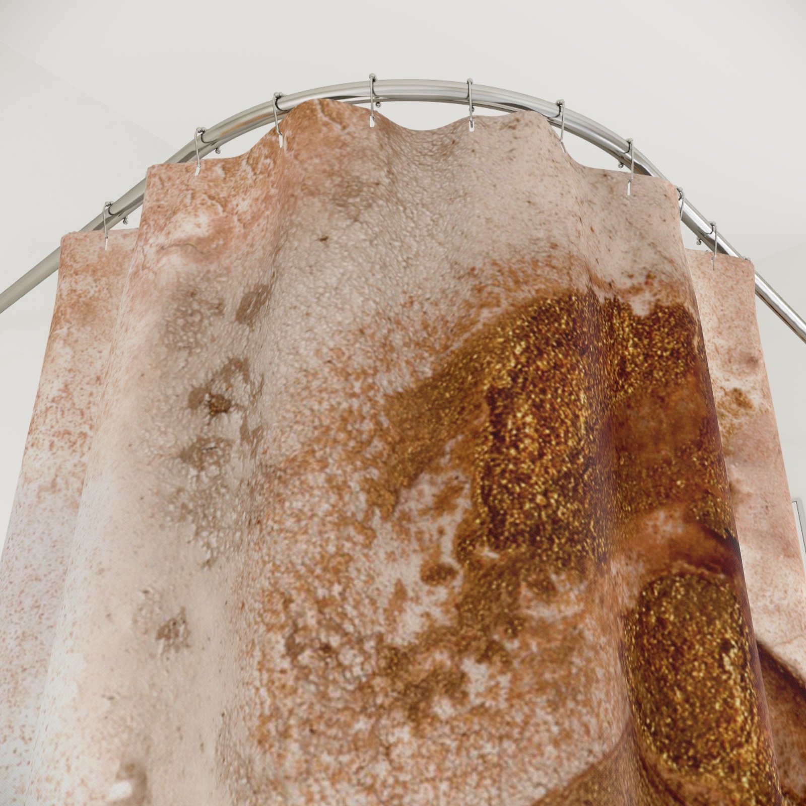 Artistic Shower Curtain, Minimalist Bathroom Decor, Abstract Design, Modern Home Accessories, Unique Bathroom Gift, Earthy Tones - Image 2