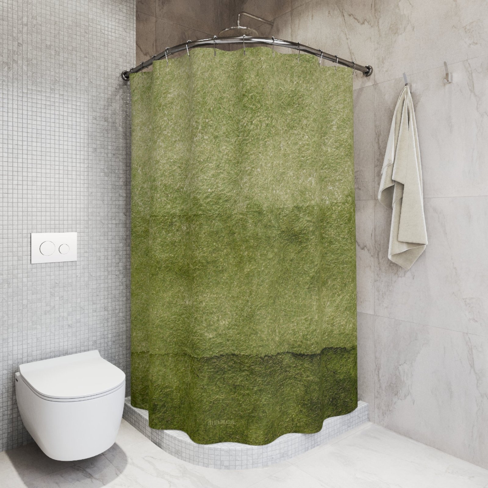 Nature-Inspired Shower Curtain, Eco-Friendly Bathroom Decor, Green Aesthetic Shower Curtain, Boho Home Addition, Gift for Nature Lovers - Image 5