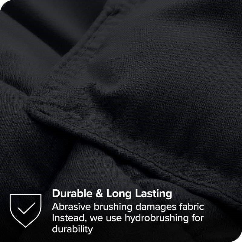 Full/Double size Luxuriously Soft Down Alternative Comforter Set in Black - Image 3