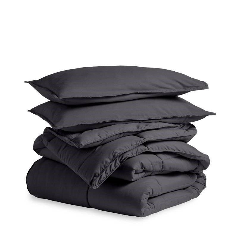 Twin/Twin XL Size All Season Super Soft Down Alternative Comforter Set Grey - Image 2