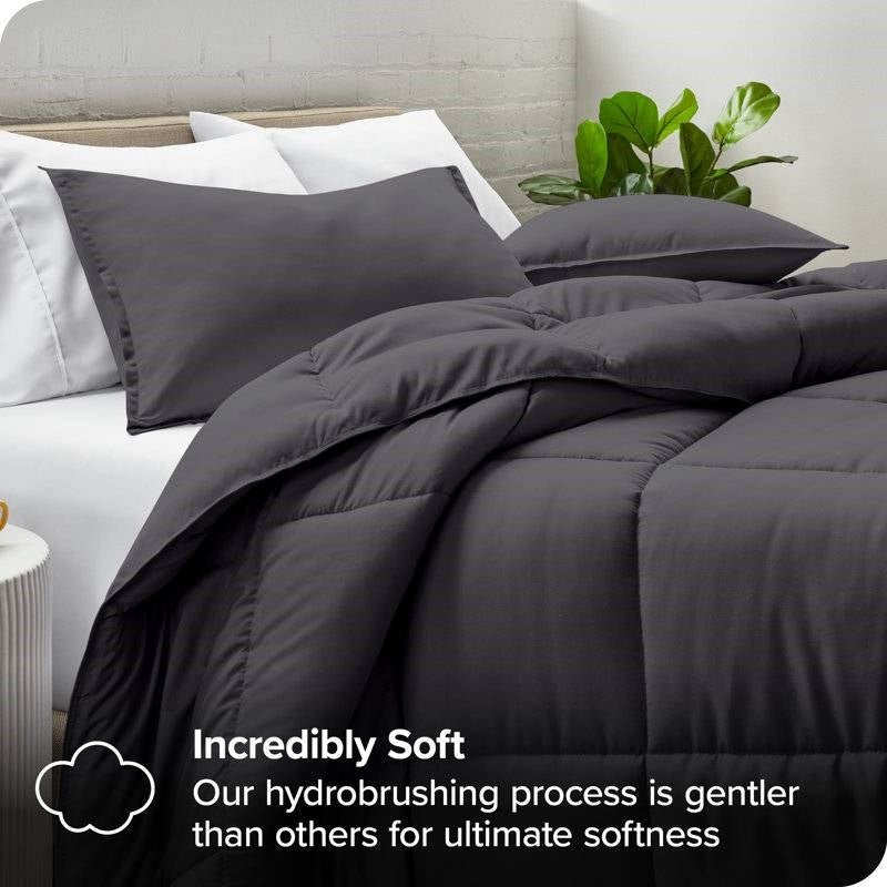 Twin/Twin XL Size All Season Super Soft Down Alternative Comforter Set Grey - Image 3
