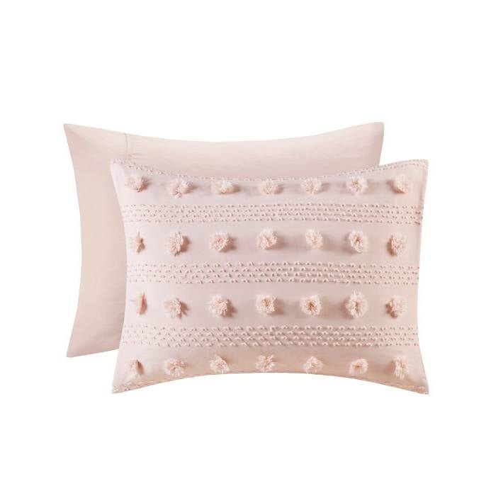 King / Cal King 3-Piece Pink Pompom Microfiber Comforter Set - Image 4