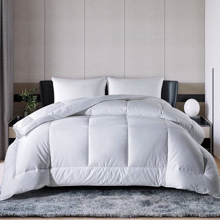 King Size All Seasons Soft White Polyester Down Alternative Comforter - Image 3