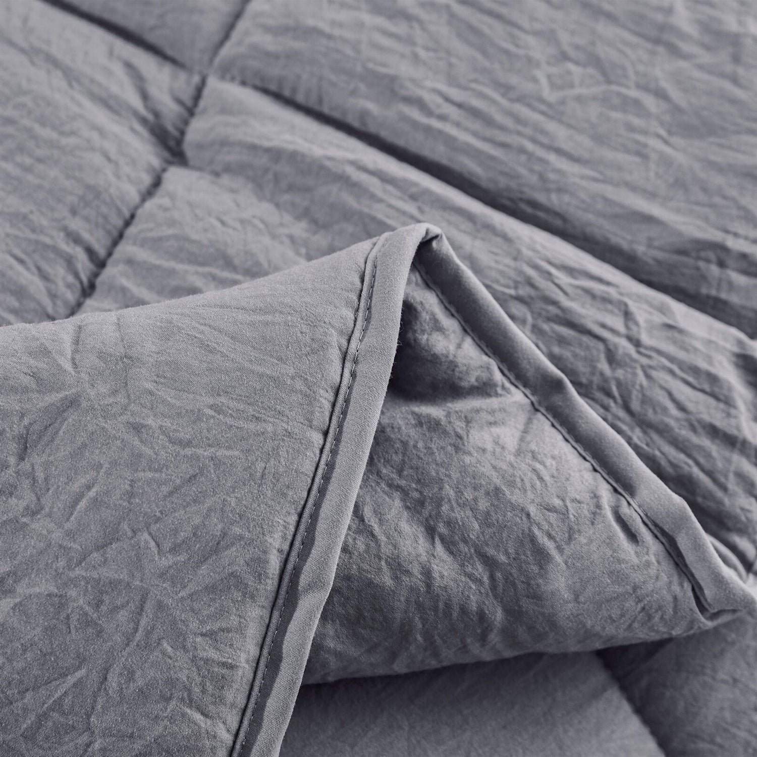 King Size Grey 3 Piece Microfiber Reversible Comforter Set - Image 4