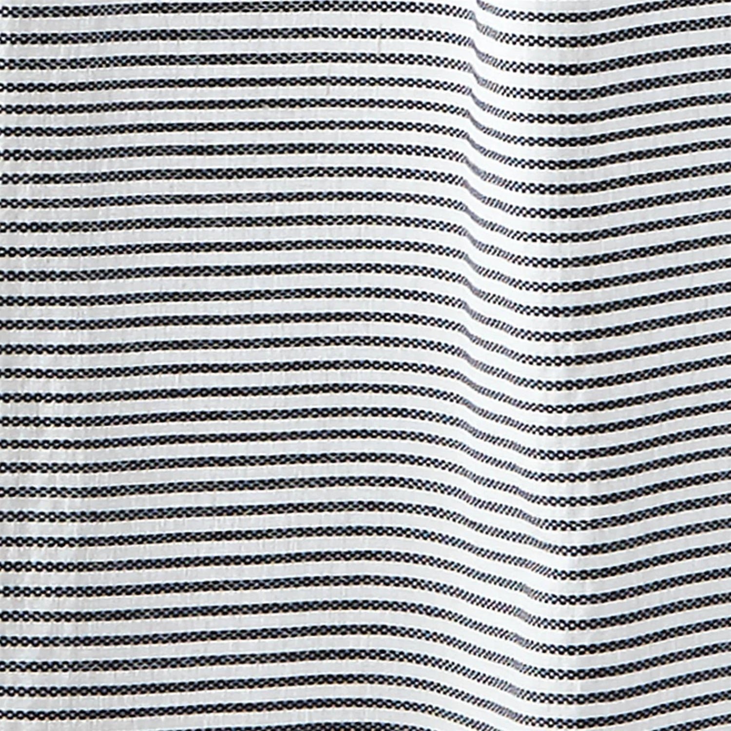 72-inch Navy and White Stripes Cotton Shower Curtain - Image 3