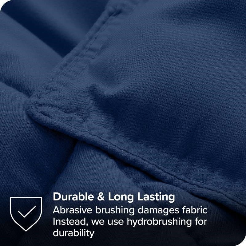 Queen size Super Soft Down Alternative Comforter Set in Navy Blue - Image 5