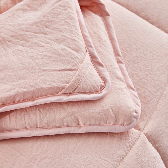 Twin Size Pink 3 Piece Microfiber Reversible Comforter Set - Image 4