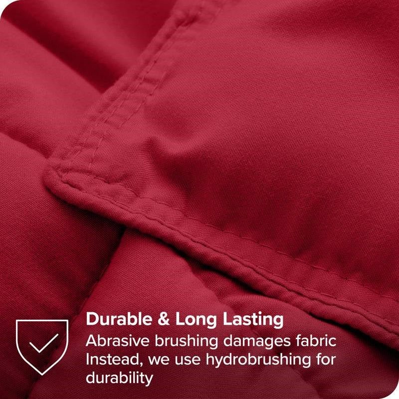 King/Cal King Size All Season Super Soft Down Alternative Comforter Set Red - Image 5