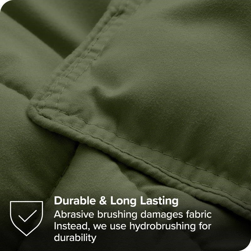 Twin/Twin XL size Super Soft Down Alternative Comforter Set in Olive Green - Image 4