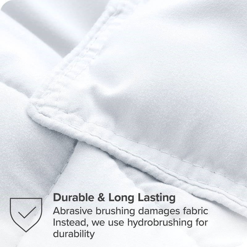 Twin/Twin XL size Super Soft Microfiber Down Alternative Comforter Set White - Image 5